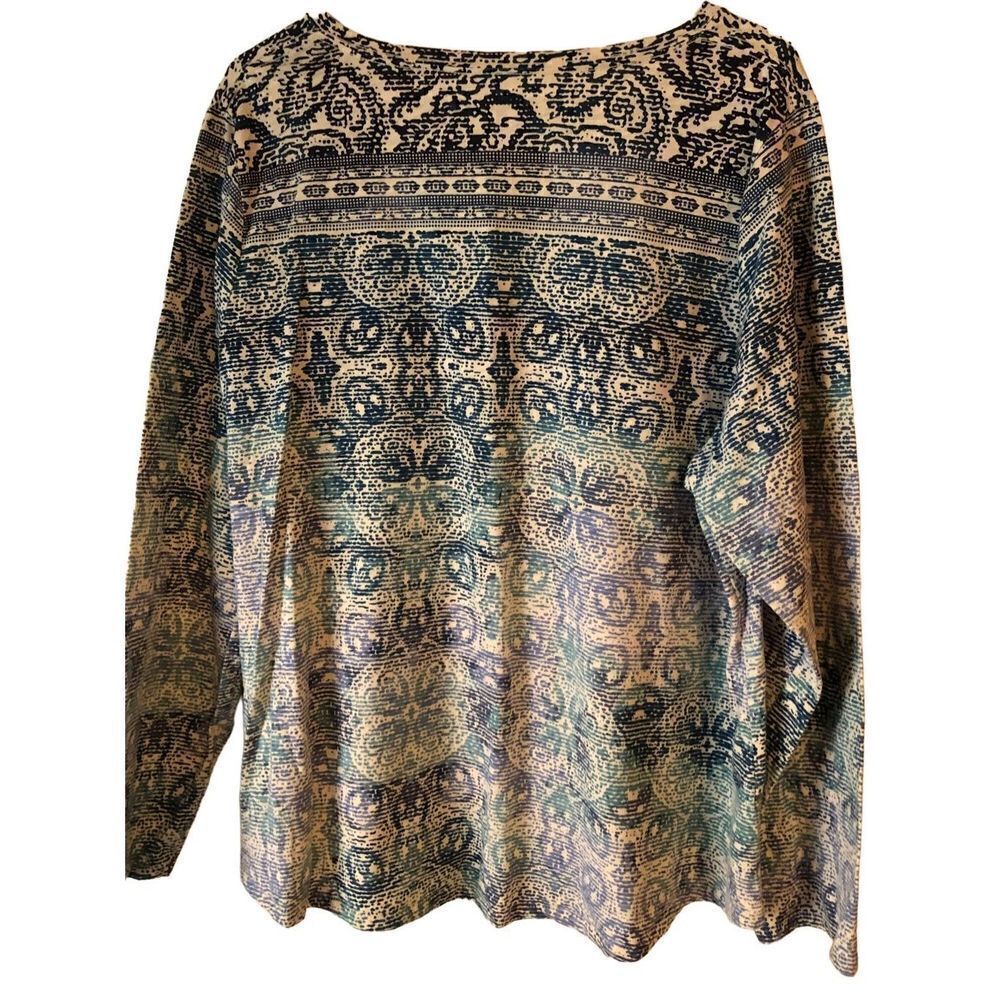 Sonoma Vee Neck LS Tee 2X - Picture 2 of 7